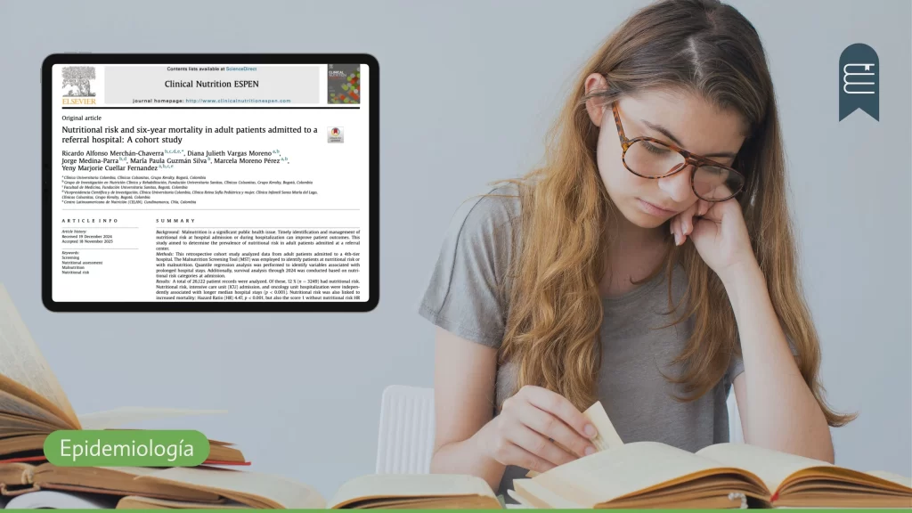 Profesional de la salud revisando un artículo primario con enfoque de lectura crítica.